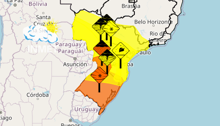 Frio intenso e risco de chuvas fortes trazem alertas para o Sul, Sudeste e Mato Grosso do Sul